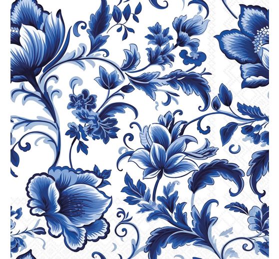 Napkin "Delft blue Florals"