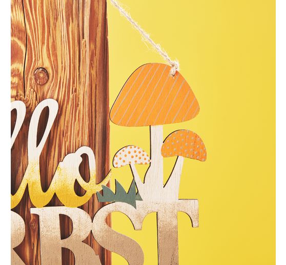 VBS Holzschild "Hallo Herbst"