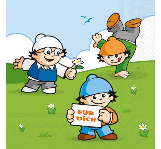 Serviette "Mainzelmännchen"