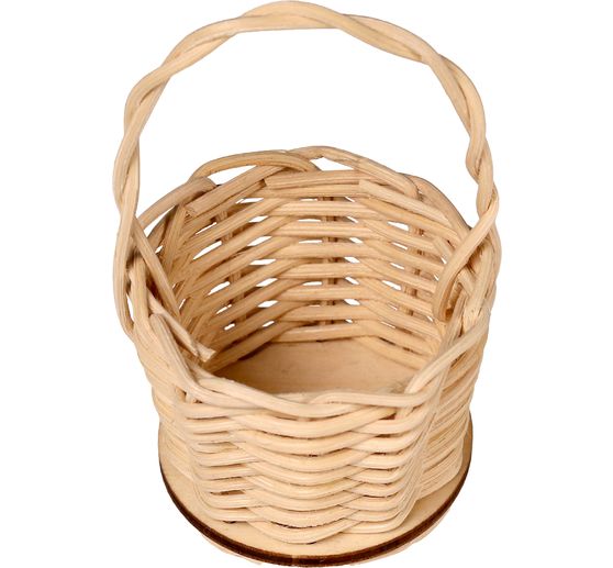 VBS XXL Craft kit rattan cane "Mini basket with handle", 10 pieces