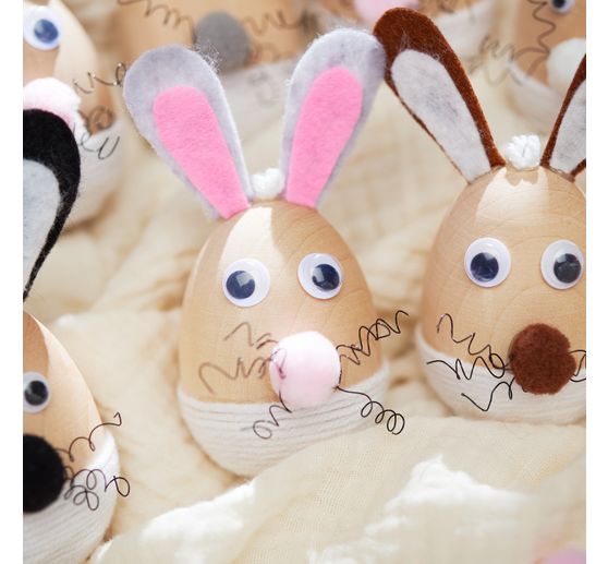 VBS Craft kit decoration pendants "Egg bunnies"