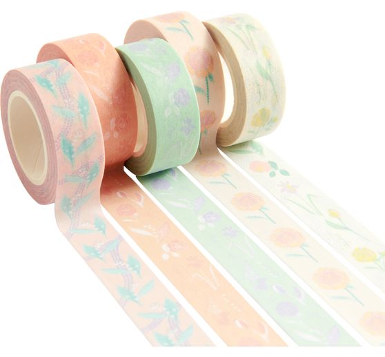 Tape set "Pastel flowers"