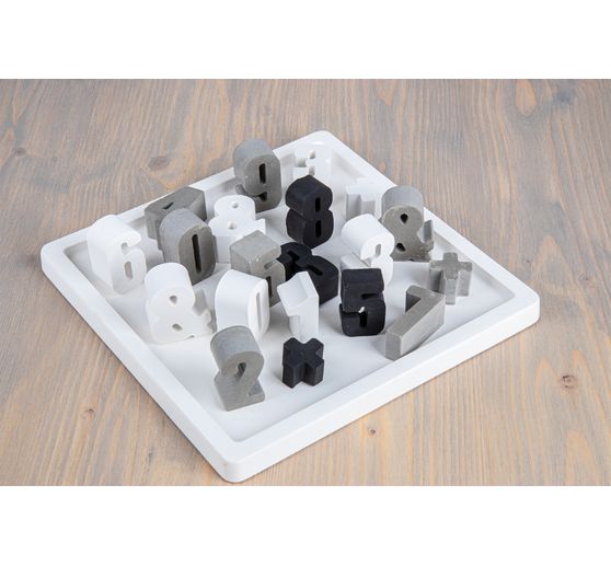 Silicone casting mould set "ABC & 0-9"