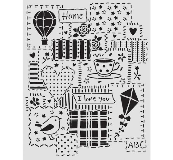 Schablone "Family - Patchwork"