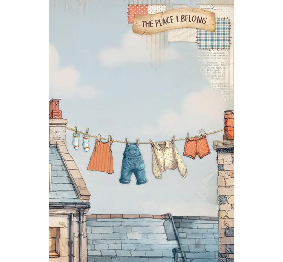 Motiv-Strohseiden Sortiment "Family", 8er-Set