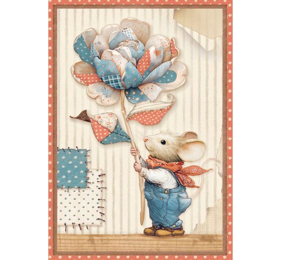 Motiv-Strohseiden Sortiment "Family", 8er-Set