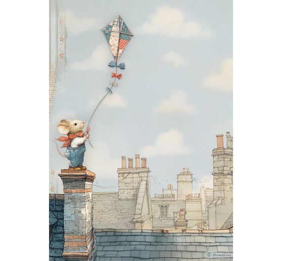 Motiv-Strohseiden Sortiment "Family", 6er-Set