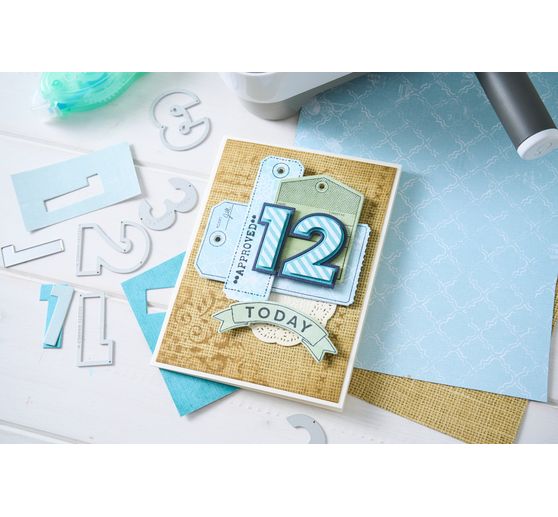 Sizzix Thinlits Stanzschablone "Numbers by 49 and Market"
