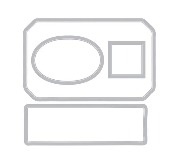 Sizzix Framelits Stanzschablone und Clear Stamps "Globetrotter&rsquo;s Mark by 49 & Ma