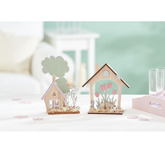 VBS Holz-Steckmotiv Haus "Fr&uuml;hlingserwachen"