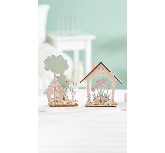 VBS Holz-Steckmotiv Haus "Fr&uuml;hlingserwachen"