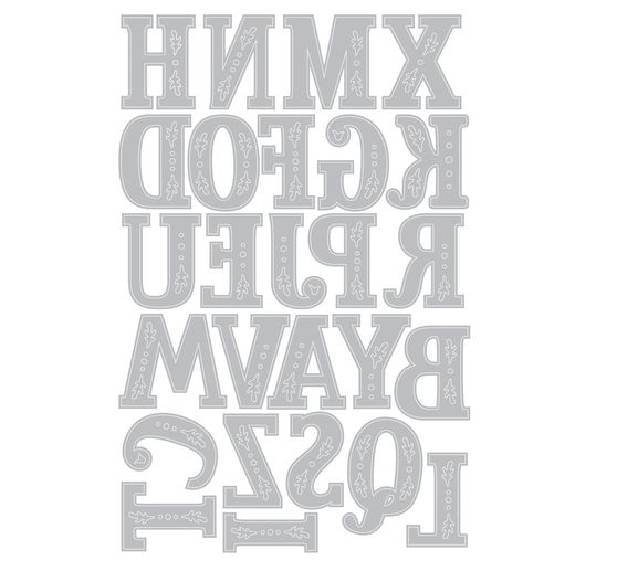 Sizzix Thinlits Stanzschablone "Folk Alphabet"