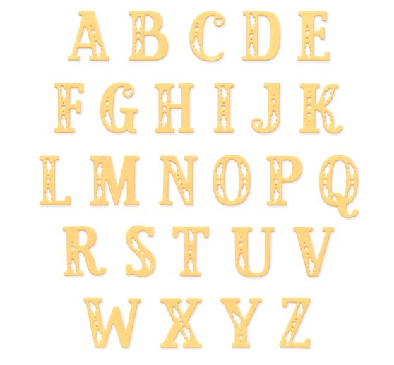 Sizzix Thinlits Stanzschablone "Folk Alphabet"
