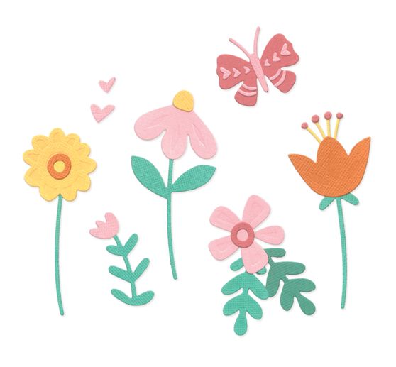 Sizzix Thinlits Stanzschablone "Friendly Florals"