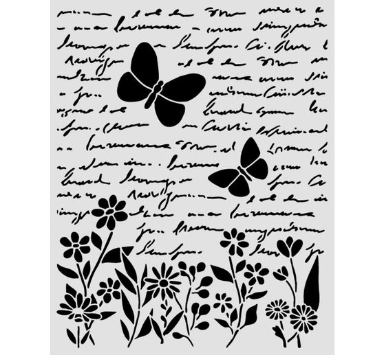 Stencil "Daisy Art - Letter and Butterfly"