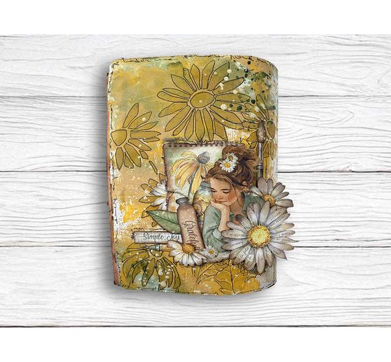 Stencil "Daisy Art - He loves me"