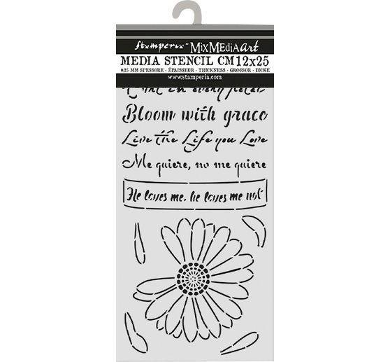 Stencil "Daisy Art - He loves me"