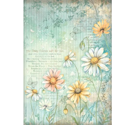 Motif straw silk assortment "Daisy Art", set of 6