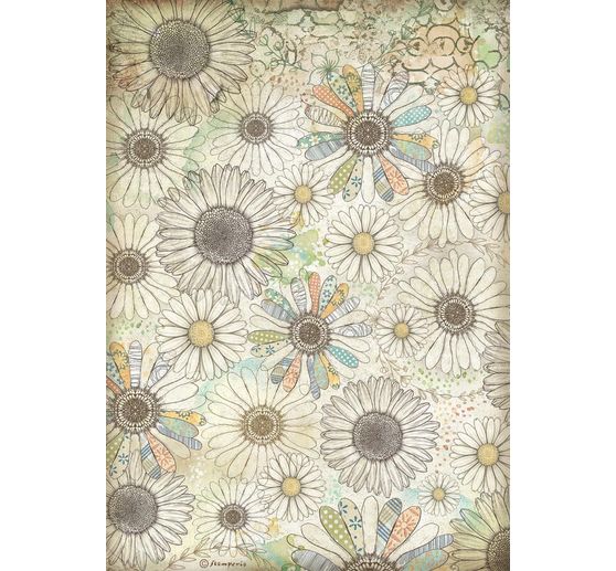 Motif straw silk assortment "Daisy Art", set of 6