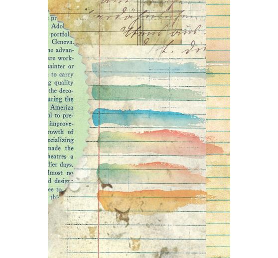 Motif straw silk backgrounds "Daisy Art", set of 8