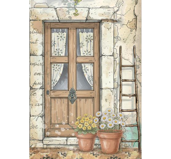 Motif straw silk assortment "Daisy Art", set of 8