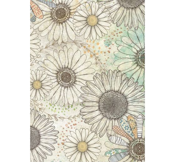 Motif straw silk assortment "Daisy Art", set of 8