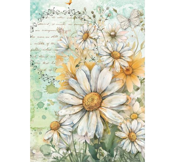 Motif straw silk assortment "Daisy Art", set of 8