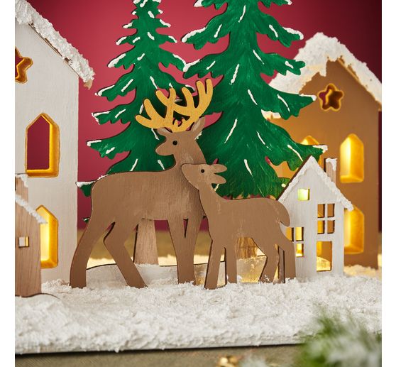 VBS Wooden building kit "Deer at the edge of the forest", 5 parts