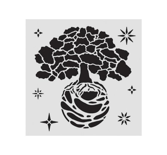 Stencil "A New Beginning - World Tree"