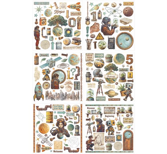 Rub On assortment "A New Beginning"