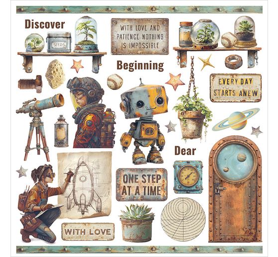 Rub On assortment "A New Beginning"