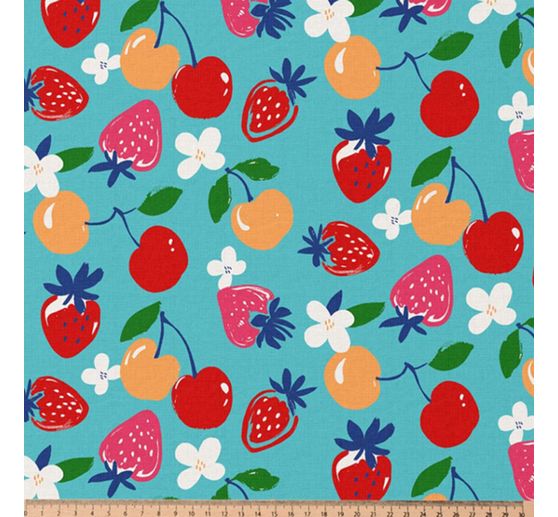 Cotton fabric "Strawberries and Cherries"