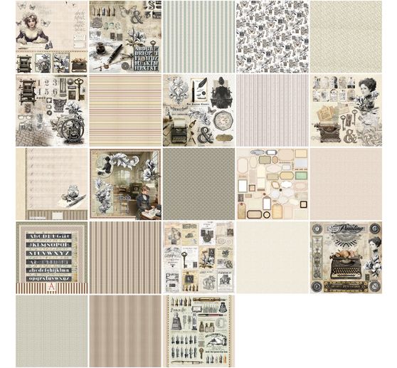 Scrapbook paper "Typographic"