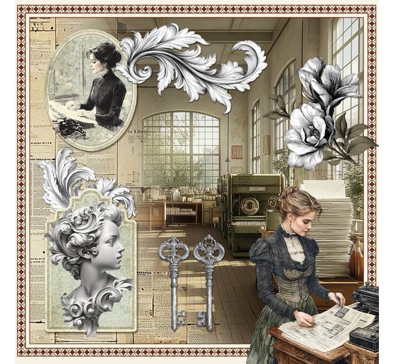 Scrapbook paper "Typographic"