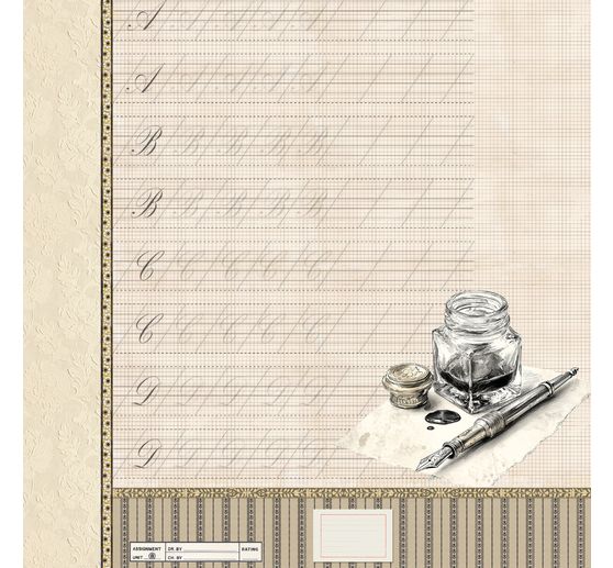 Scrapbook paper "Typographic"