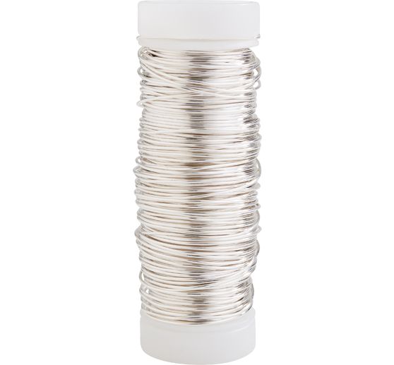 Copper wire, silver-coloured, 0.50 mm