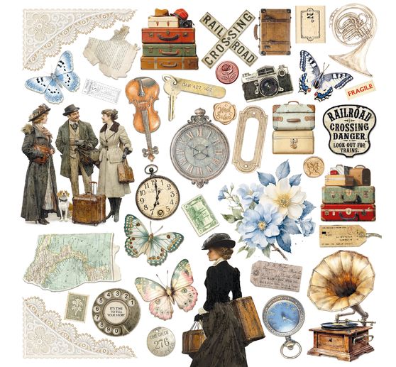 Scrapbook paper "Eastern Journey"