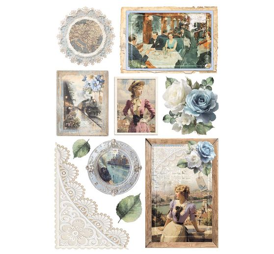 Motiv-Strohseiden Sortiment "Eastern Journey", 4er-Set