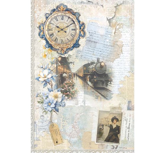 Motiv-Strohseiden Sortiment "Eastern Journey", 4er-Set