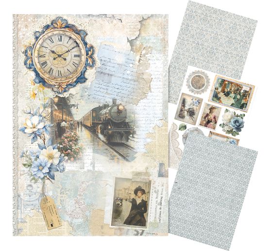 Motiv-Strohseiden Sortiment "Eastern Journey", 4er-Set