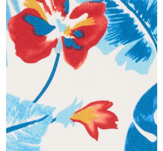 Cotton poplin fabric "Tropical Blue"