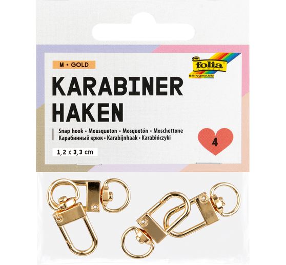 Karabinerhaken, 4 St&uuml;ck