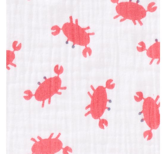 Muslin cotton fabric "Crabs"