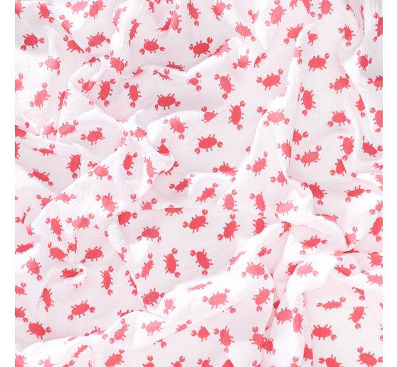 Muslin cotton fabric "Crabs"