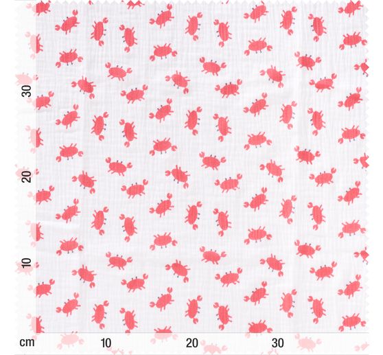 Muslin cotton fabric "Crabs"