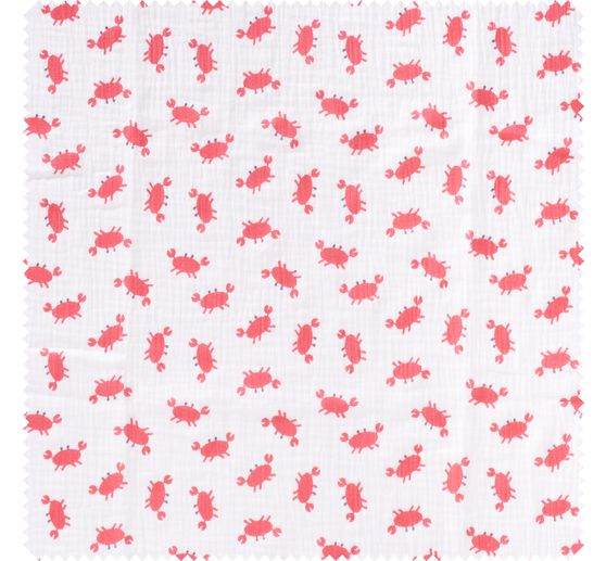 Muslin cotton fabric "Crabs"
