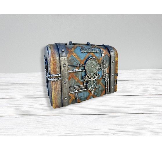 Silikonform A5 "Gardens of Time", Clock and Flowers