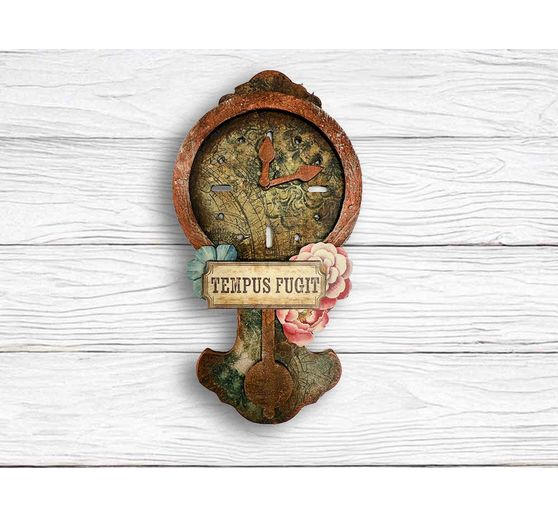 Motiv-Strohseide Backgrounds "Gardens of Time", 8er-Set