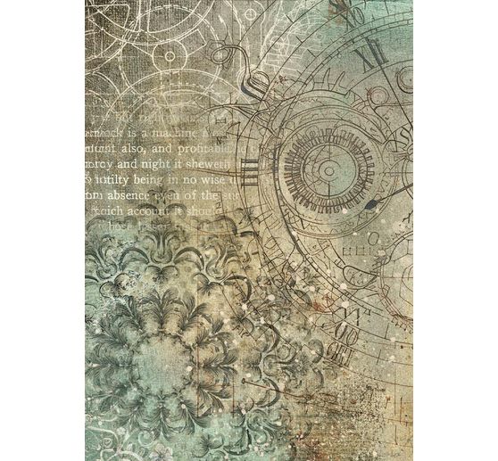 Motiv-Strohseide Backgrounds "Gardens of Time", 8er-Set