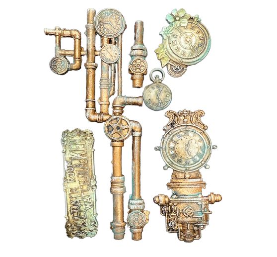 Silikonform A5 "Gardens of Time", Clocks and Tubes